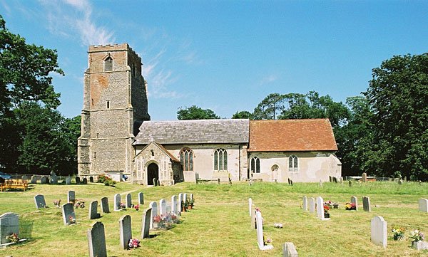 Blaxhall Church basking in the June sunshine