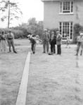 Bowling at the fete in 1950s