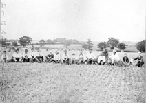 Workers at harvest time, c1870. Please email for names