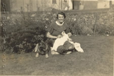 Lilian Bayless, with son John, Blaxhall Hall, 1935