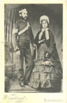 Eliza Wallace (nee Hammond) with husband Frederick in the mid 1860s.