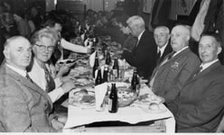 Harvest supper in the late 1950s