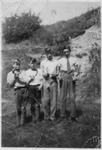 Boys playing horseshoe quoits, 1943